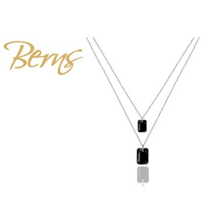 R12945 NECKLACE "LORETTA" JET 2*SS