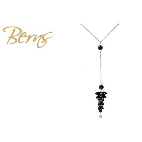 R13240 NECKLACE "EMIRA" M.BLACK-JET SS