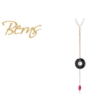 R13258 NECKLACE "BARLETTA" JET-RUBY RG