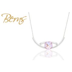 R13298 NECKLACE "YLIA" DPINK 10MM SS