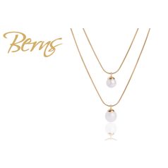 R13431 NECKLACE "EVALYNN" WHITE 8+10 GO