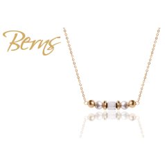 R13618 NECKLACE LAUREN" CRY-WHITE GO"