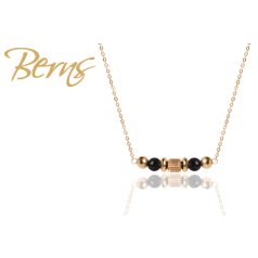R13621 NECKLACE LAUREN" MSUN-MBLACK GO"
