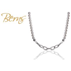 R13628 NECKLACE MAGNOLIA" D.GREY-SS 8MM"