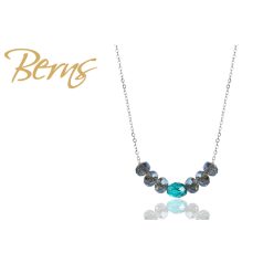 R13770 NECKLACE ORINA MBLUE-BLZIRC SS