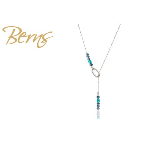 R13776 NECKLACE ORIANA MBLUE-BLZIRC SS