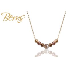 R13799 NECKLACE LIVIAN PEA.MIX-LTGO GO