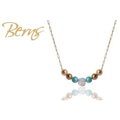 R13803 NECKLACE LIVIAN TQ.MIX-LTBLUE GO