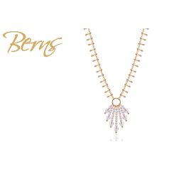 R13871 NECKLACE APHRODITE CRY.SH-WHITE GO