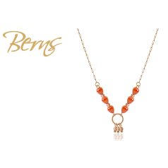 R13920 NECKLACE TAMAR BR.GOLD-ORANGE GO