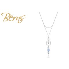 R13930 NECKLACE TAMAR DUO MOL-LT.BLUE SS