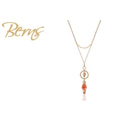 R13932 NECKLACE TAMAR DUO BR.GOLD-ORANG GO