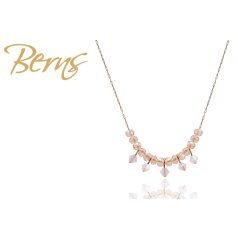 R13958 NECKLACE OMBRE WH.OPAL-LT.GOLD GO