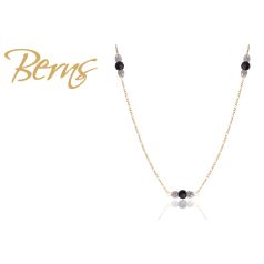 R14005 NECKLACE INDRA LT.GREY-JET GO