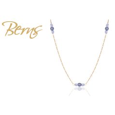 R14006 NECKLACE INDRA LT.BLUE-DENIM GO