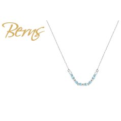 R14178 NECKLACE ELODIE LTBLUE-LTAZORE SS