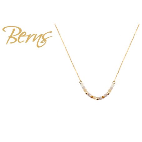 R14179 NECKLACE ELODIE WHITE-LTCTOPAZ.SH GO