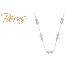 R14185 NECKLACE ELINA LTBLUE-LTAZORE SS
