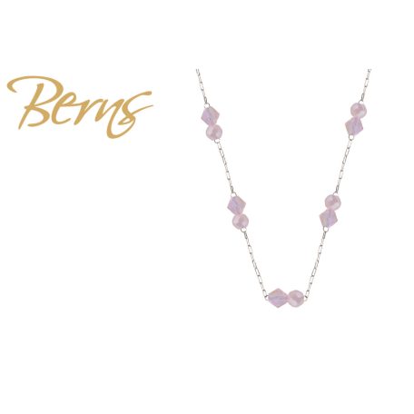 R14186 NECKLACE ELINA LTROSE-ROSE.W.OPAL SS