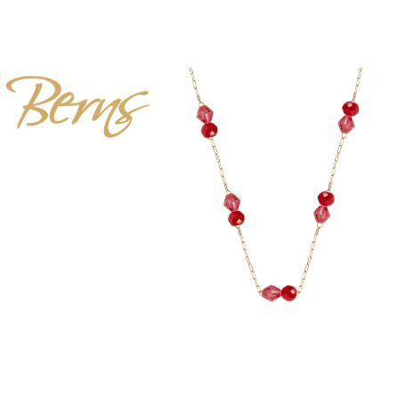 R14191 NECKLACE ELINA RED-I.PINK GO