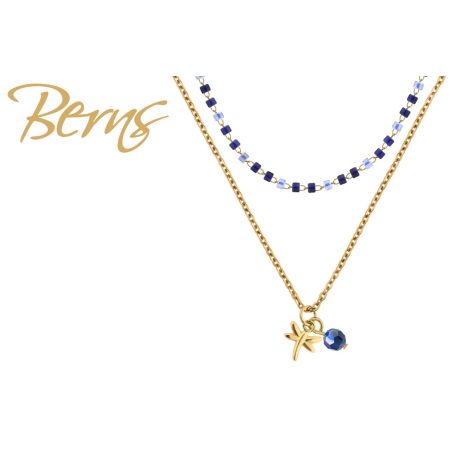 R14197 NECKLACE SOLARIS DRAGONFLY SAPPHIRE GO