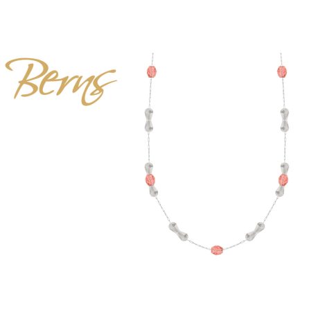 R14202 NECKLACE GLORY RPEACH-GREY SS