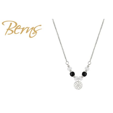 R14347 NECKLACE ROSELLE WHITE-JET SS