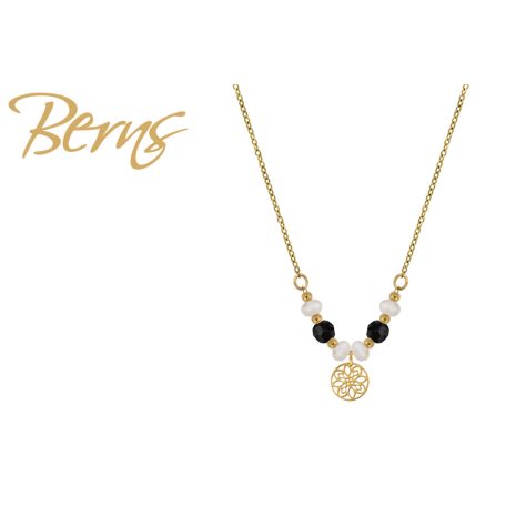R14350 NECKLACE ROSELLE BEIGE-JET GO