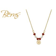 R14351 NECKLACE ROSELLE DKRED GO