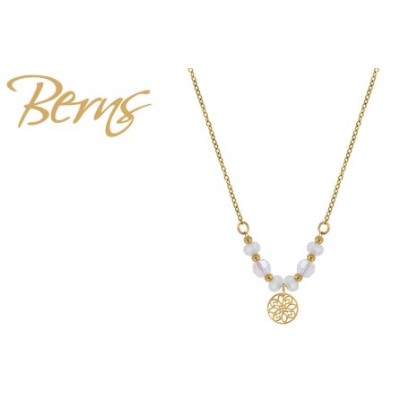 R14353 NECKLACE ROSELLE WHITE GO