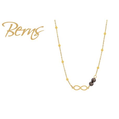 R14378 NECKLACE INFINITA BROWN GO