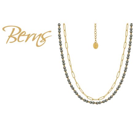 R14408 NECKLACE DORELL PGREEN GO