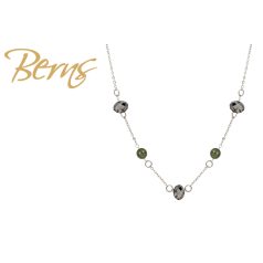 R14413 NECKLACE MIRIANA DKGREEN-SINI SS