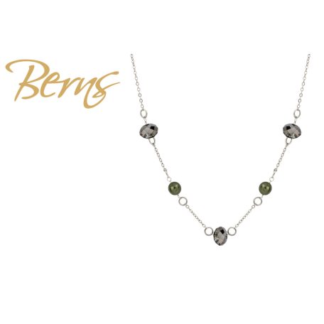 R14413 NECKLACE MIRIANA DKGREEN-SINI SS