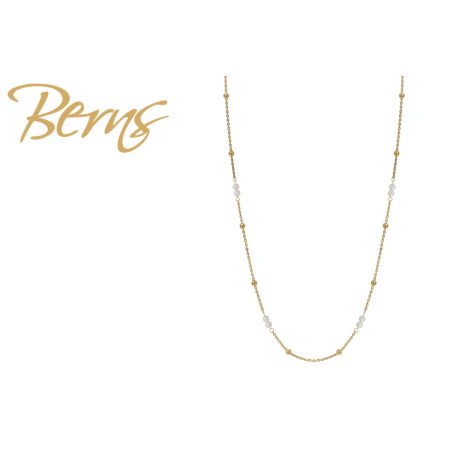 R14456 NECKLACE PEARLINA WHITE GO