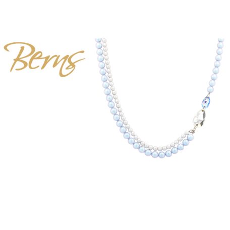 R14520 NECKLACE ESSENCE LTBLUE-LTSAPPHIRE SS