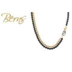 R14525 NECKLACE ESSENCE MBLACK-BDIAMOND GO