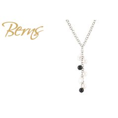 R14557 NECKLACE SORELLA BL&WHITE SS