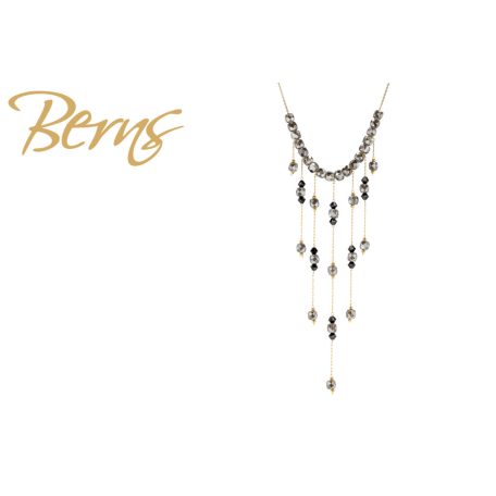 R14616 NECKLACE CASCADE BLACK GO