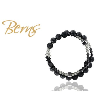 R21654 BRACELET "PERLA" M.BLACK SS