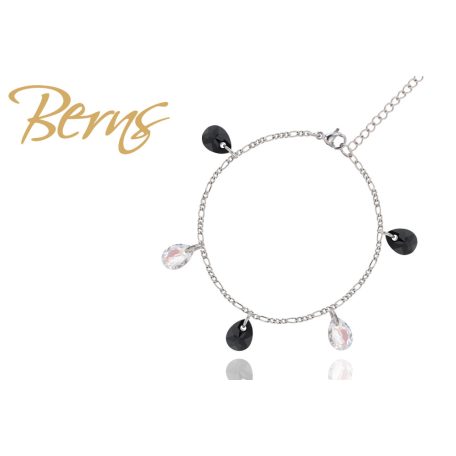 R21765 BRACELET "HELIOS" JET-CRY.SH SS