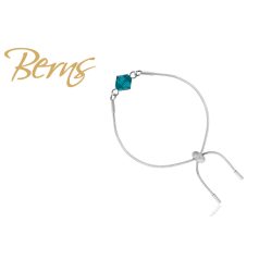 R22360 BRACELET GIANA"-BLUE ZIRC SS"