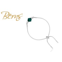 R22361 BRACELET GIANA"-EMERALD SS"