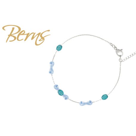 R22943 BRACELET GLORY BLZIRCON-LTBLUE SS
