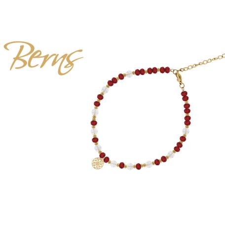 R23129 BRACELET ROSELLE DKRED GO