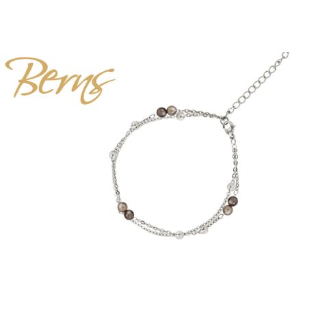 R23249 BRACELET PEARLINA LATTE SS