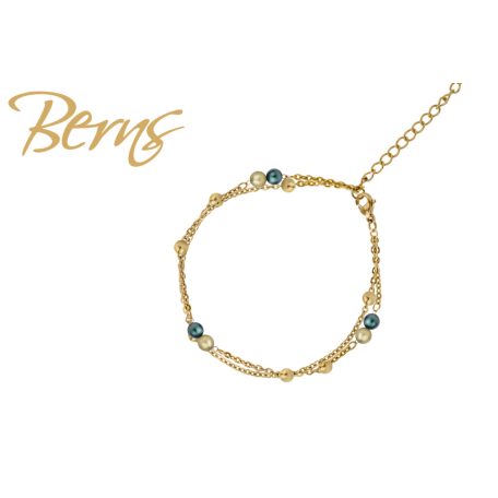 R23253 BRACELET PEARLINA PETROL GO