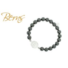 R23371 BRACELET MANDARA ELAS. MBLACK SS
