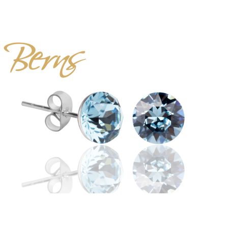 R30001 EARRINGS XIRIUS"-AQUA 6MM"