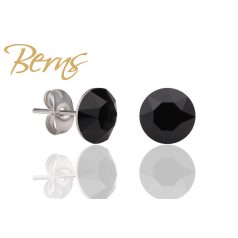 R30023 EARRINGS XIRIUS"-JET  8MM"